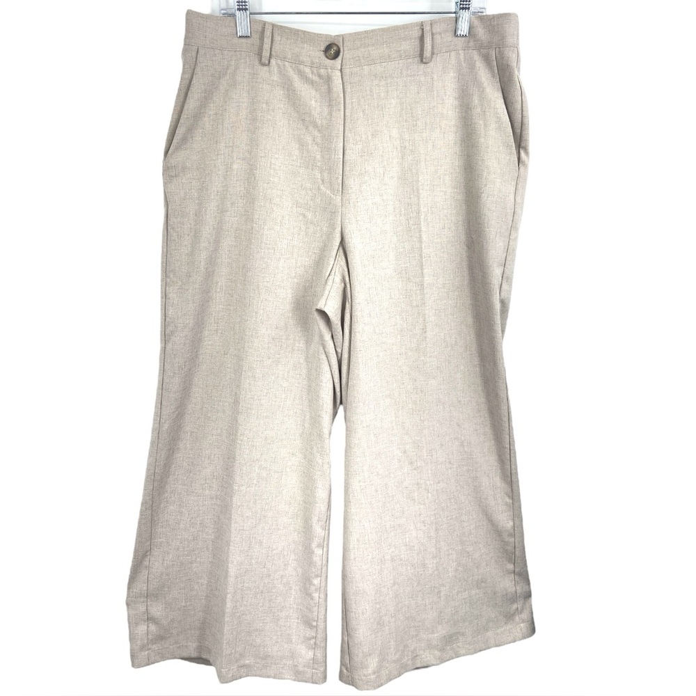 Adrianna Papell Wide‎ Leg Trousers Stretch Waist Size 12